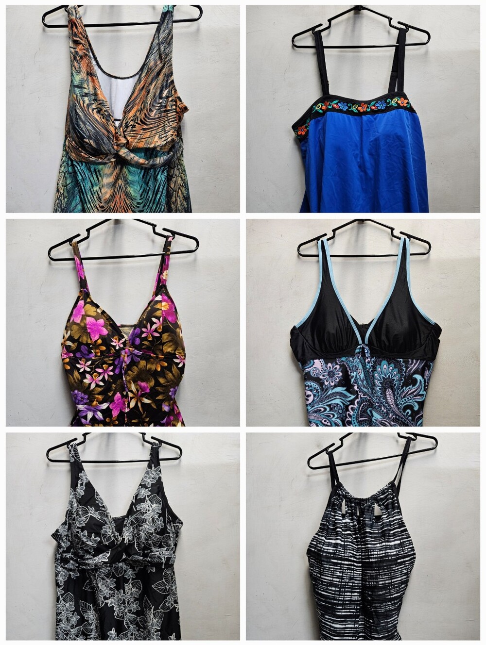 Plus Size Swimwear Lot 1X-3X Swimsuits Tops Bottom Summer Beach Bathing Suit 7pc